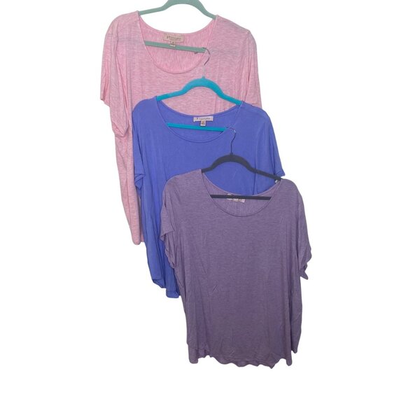 Philosophy Tunic Top Woman 2X T-Shirt Lot Of 3 Short Sleeve Pullover Lightweight - Picture 1 of 9